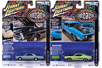 Show product details for Motormax - Ford F-150 Custom Pickup 'Gulf' (1979, 1/24 scale diecast model car, Dark Blue/Orange) 71652CM