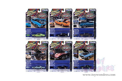 Round 2 Johnny Lightning - Muscle Cars U.S.A. 2022 Release 3 Set B (1/64 scale diecast model car, Asstd.) JLMC031/48B