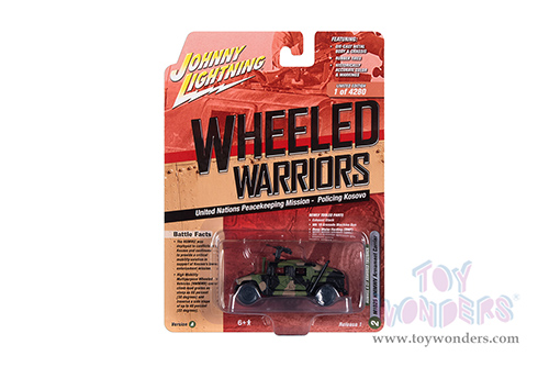 Round 2 Johnny Lightning - Military 2021 Release 1 Set A - Wheeled Warriors (1/64, 1/100 scale diecast model car, Asstd.) JLML006/48A