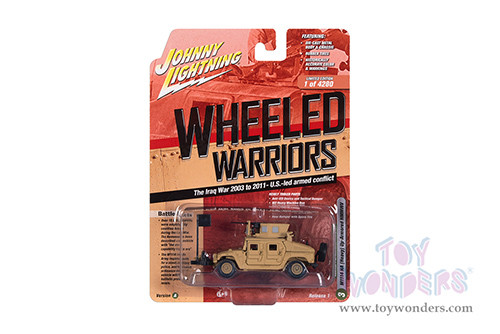 Round 2 Johnny Lightning - Military 2021 Release 1 Set A - Wheeled Warriors (1/64, 1/100 scale diecast model car, Asstd.) JLML006/48A