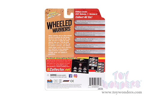 Round 2 Johnny Lightning - Military 2021 Release 1 Set A - Wheeled Warriors (1/64, 1/100 scale diecast model car, Asstd.) JLML006/48A