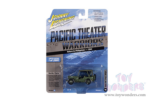 Round 2 Johnny Lightning - Military 2022 Release 1 Set B "Pacific Theater Warriors" (1/64 scale diecast model car, Asstd.) JLML007/48B