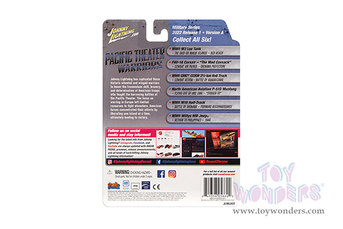 Round 2 Johnny Lightning - Military 2022 Release 1 Set B "Pacific Theater Warriors" (1/64 scale diecast model car, Asstd.) JLML007/48B