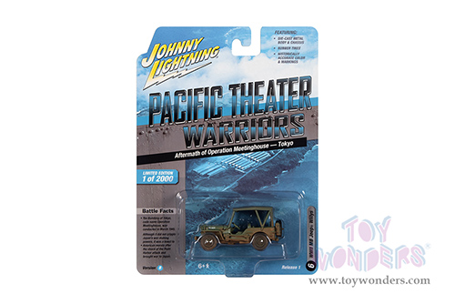 Round 2 Johnny Lightning - Military 2022 Release 1 Set A "Pacific Theater Warriors" (1/64 scale diecast model car, Asstd.) JLML007/48A