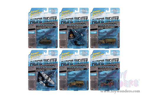 Round 2 Johnny Lightning - Military 2022 Release 1 Set A "Pacific Theater Warriors" (1/64 scale diecast model car, Asstd.) JLML007/48A