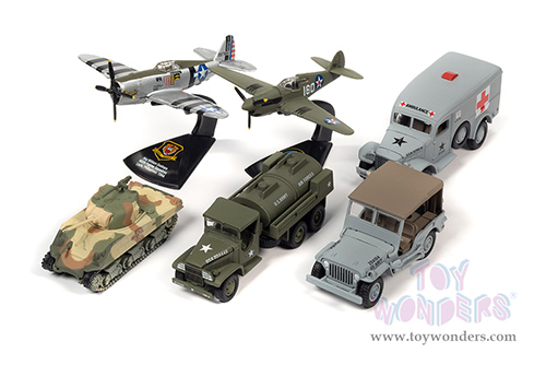 Round 2 Johnny Lightning - Military 2022 Release 2 Set A "WWII Warriors: Pacific Theater" (1/64 scale diecast model car, Asstd.) JLML008/48A