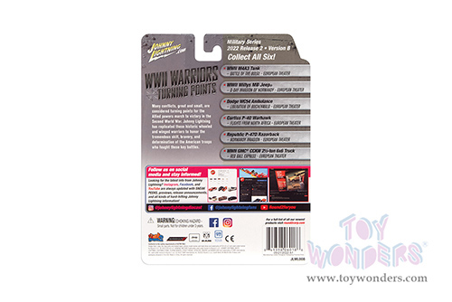 Round 2 Johnny Lightning - Military 2022 Release 2 Set B "WWII Warriors: Pacific Theater" (1/64 scale diecast model car, Asstd.) JLML008/48B