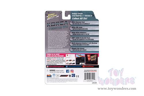 Round 2 Johnny Lightning - Military 2023 Release 1 Set A "Korea: The Forgotten War" (1/64 scale diecast model car, Asstd.) JLML009/48A