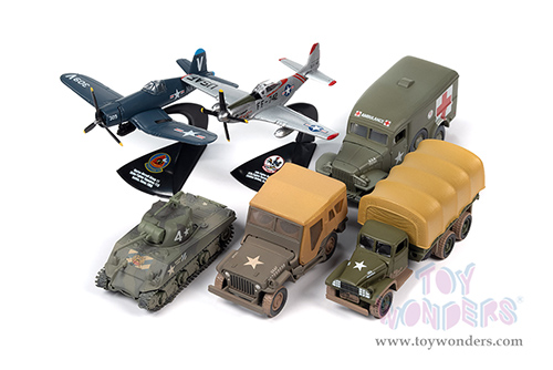 Round 2 Johnny Lightning - Military 2023 Release 1 Set B "Korea: The Forgotten War" (1/64 scale diecast model car, Asstd.) JLML009/48B