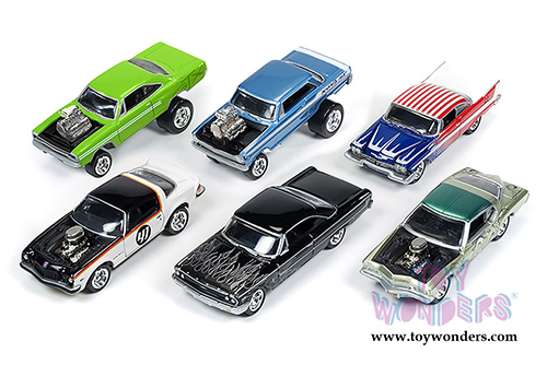 Round 2 Johnny Lightning - Street Freaks Release 1 Set A (1/64 scale diecast model car, Asstd.) JLSF001/48A