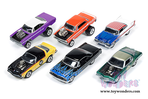 Round 2 Johnny Lightning - Street Freaks Release 1 Set B (1/64 scale diecast model car, Asstd.) JLSF001/48B