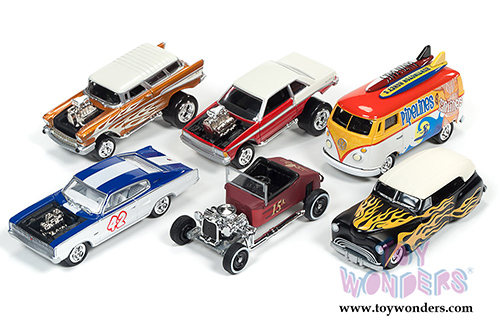 Round 2 Johnny Lightning - Street Freaks Release 2 Set A (1/64 scale diecast model car, Asstd.) JLSF002/48A