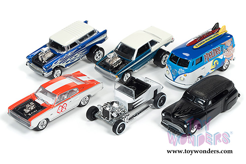 Round 2 Johnny Lightning - Street Freaks Release 2 Set B (1/64 scale diecast model car, Asstd.) JLSF002/48B