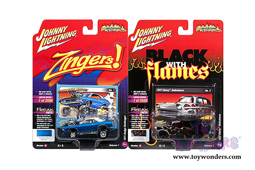 Round 2 Johnny Lightning - Street Freaks 2018 Release 1 Set A (1/64 scale diecast model car, Asstd.) JLSF007/12A