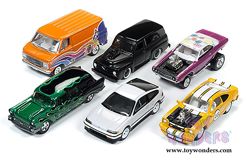 Round 2 Johnny Lightning - Street Freaks 2018 Release 1 Set B (1/64 scale diecast model car, Asstd.) JLSF007/12B