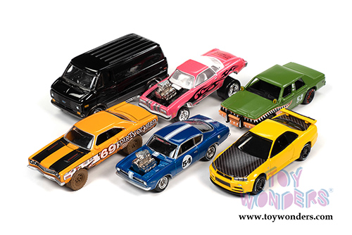 Round 2 Johnny Lightning - Street Freaks 2020 Release 2 Set A (1/64 scale diecast model car, Asstd.) JLSF016/48A