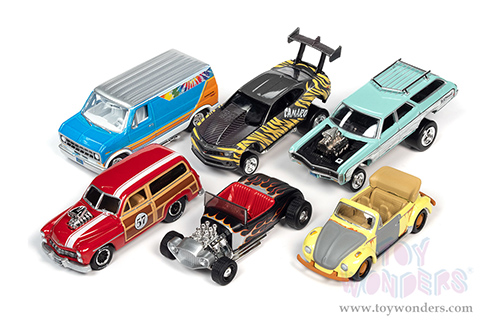 Round 2 Johnny Lightning - Street Freaks 2021 Release 2 Set A (1/64 scale diecast model car, Asstd.) JLSF020/48A