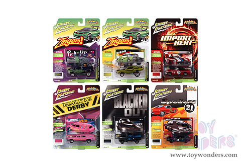 Round 2 Johnny Lightning - Street Freaks 2021 Release 3 Set A (1/64 scale diecast model car, Asstd.) JLSF021/48A