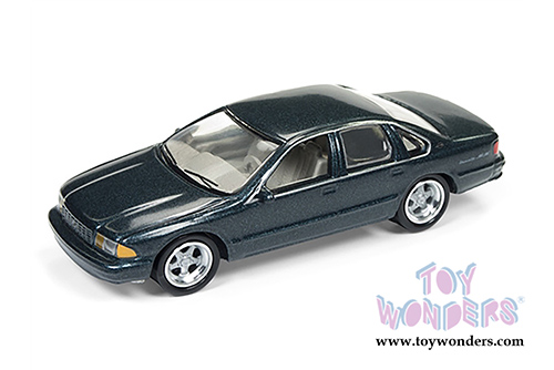 Round 2 Johnny Lightning - Muscle Cars U.S.A. | Chevy&reg; Impala&trade; Hard Top (1996, 1/64 scale diecast model car, Dark Green Gray) JLSP006/24B