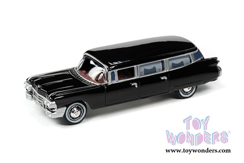 Round 2 Johnny Lightning - Cadillac Hearse (1959, 1/64 scale diecast model car, Black) JLSP088/24