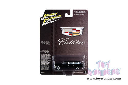 Round 2 Johnny Lightning - Cadillac Hearse (1959, 1/64 scale diecast model car, Black) JLSP088/24