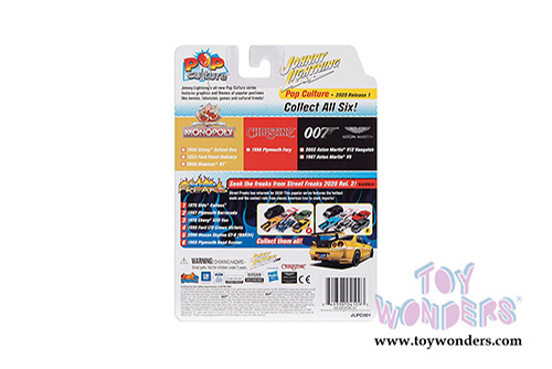 Round 2 Johnny Lightning - Pop Culture Series | Hummer H1 with Token Monopoly 85th Anniversary (2004, 1/64 scale diecast model car, Turquoise/White) JLSP094/24