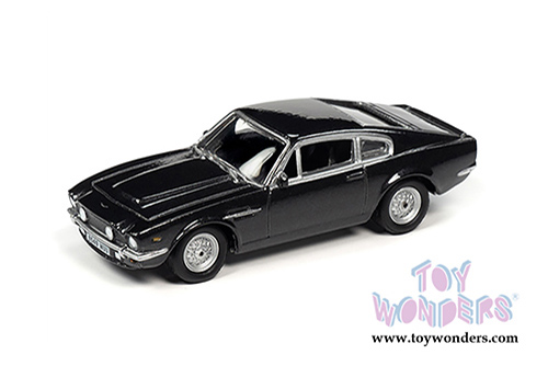 Round 2 Johnny Lightning - Pop Culture Series | Aston Martin V8 James Bonds 007 (1987, 1/64 scale diecast model car, Black) JLSP097/24