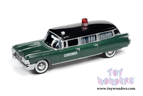 Round 2 Johnny Lightning - Cadillac&reg; Coroner (1959, 1/64 scale diecast model car, Green/Black) JLSP100/24
