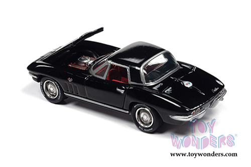 Round 2 Johnny Lightning - Classic Gold Collection | Chevrolet&reg; Corvette&reg; Hardtop (1965, 1/64 scale diecast model car, Tuxedo Black) JLSP103/24A
