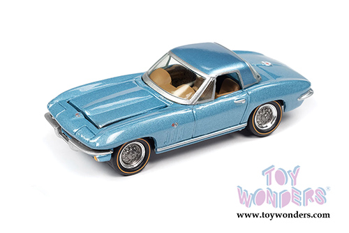 Round 2 Johnny Lightning - Classic Gold Collection | Chevrolet&reg; Corvette&reg; Hardtop (1965, 1/64 scale diecast model car, Mist Blue) JLSP103/24B