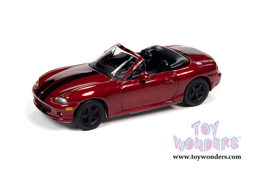 Round 2 Johnny Lightning - Street Freaks 2020 Release 4 Set B | Import Heat Mazda MX-5 Miata Convertible (1/64 scale diecast model car, Candy Apple Red) JLSP111/24B