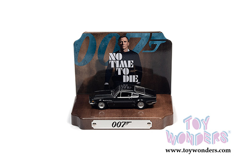 Round 2 Johnny Lightning - Silver Screen Machines James Bond Aston Martin V8 with Collectible Tin Display (1987, 1/64 scale diecast model car, Black) JLSP119/24