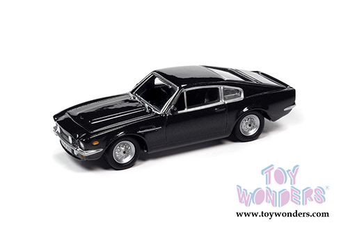 Round 2 Johnny Lightning - Silver Screen Machines James Bond Aston Martin V8 with Collectible Tin Display (1987, 1/64 scale diecast model car, Black) JLSP119/24