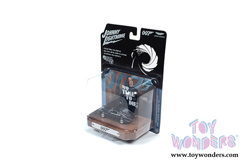 Round 2 Johnny Lightning - Silver Screen Machines James Bond Aston Martin V8 with Collectible Tin Display (1987, 1/64 scale diecast model car, Black) JLSP119/24