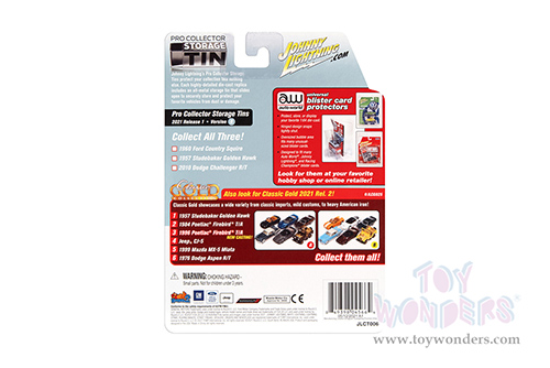 Round 2 Johnny Lightning - Collector Tin | Ford Country Squire (Rat Fink) (1960, 1/64 scale diecast model car, Kustom Green/Teal) JLSP146/24B