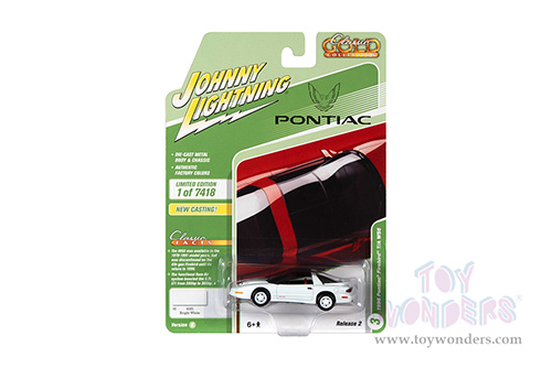Round 2 Johnny Lightning - Classic Gold Collection | Pontiac&reg; Firebird&reg; T/A WS6 (1996, 1/64 scale diecast model car, Bright White) JLSP149/24B