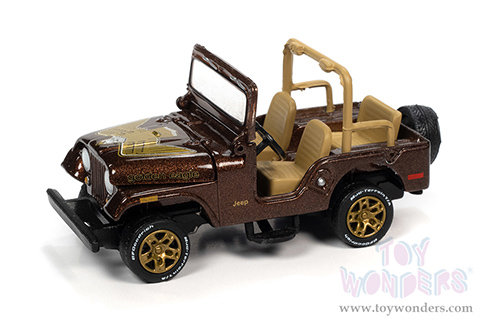 Round 2 Johnny Lightning - Classic Gold Collection | Jeep&reg; CJ-5 (1/64 scale diecast model car, Mocha Brown Metallic) JLSP150/24A