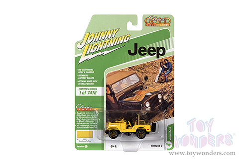 Round 2 Johnny Lightning - Classic Gold Collection | Jeep&reg; CJ-5 (1/64 scale diecast model car, Sunshine Yellow) JLSP150/24B