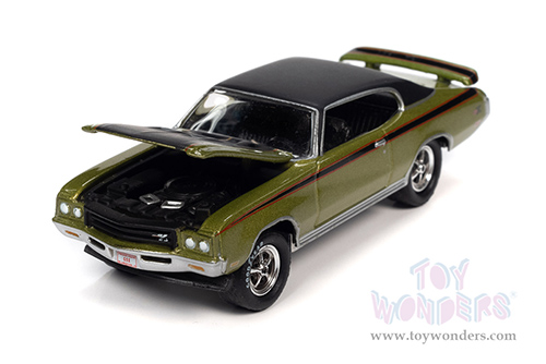Round 2 Johnny Lightning - Muscle Cars U.S.A. | Buick® GSX Hardtop Class of 1971 (1971, 1/64 scale diecast model car, Lime Mist Green/Black) JLSP151/24B