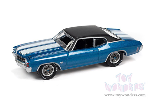 Round 2 Johnny Lightning - Muscle Cars U.S.A. | Chevrolet&reg; Chevelle SS 454 Hardtop Class of 1971 (1971, 1/64 scale diecast model car, Mulsanne Blue) JLSP154/24A