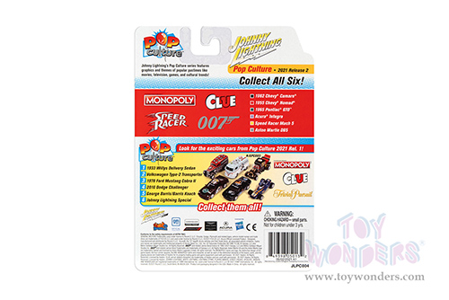 Round 2 Johnny Lightning - Pop Culture Series | Speed Racer Mach 5 (Race Worn) (1/64 scale diecast model car, White) JLSP159/24