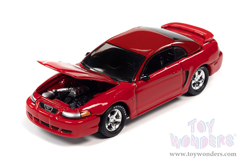 Round 2 Johnny Lightning - Classic Gold 2021 Release 3 Set B | Ford Mustang (2003, 1/64 scale diecast model car, Torch Red) JLSP165/24B