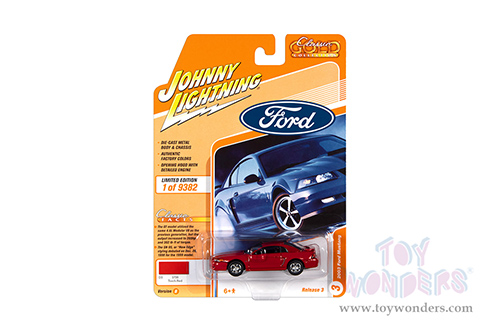 Round 2 Johnny Lightning - Classic Gold 2021 Release 3 Set B | Ford Mustang (2003, 1/64 scale diecast model car, Torch Red) JLSP165/24B