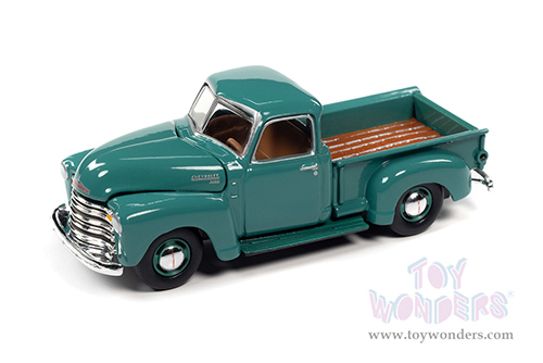 Round 2 Johnny Lightning - Classic Gold 2021 Release 3 Set A | Chevrolet&reg; 3100 Pickup Truck (1950, 1/64 scale diecast model car, Seacrest Green) JLSP166/24A
