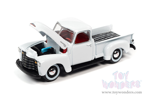 Round 2 Johnny Lightning - Classic Gold 2021 Release 3 Set B | Chevrolet&reg; 3100 Pickup Truck (1950, 1/64 scale diecast model car, White) JLSP166/24B