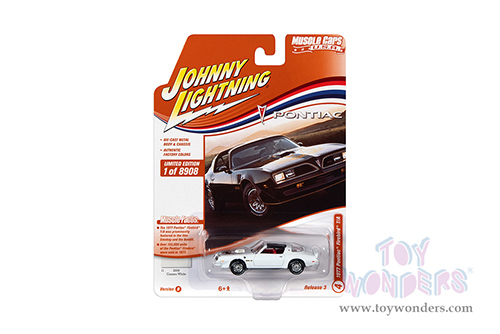 Round 2 Johnny Lightning - Muscle Cars U.S.A. | Pontiac&reg; Firebird&reg; Trans Am (1977, 1/64 scale diecast model car, Cameo White w/T/A & Bird Graphics) JLSP175/24B