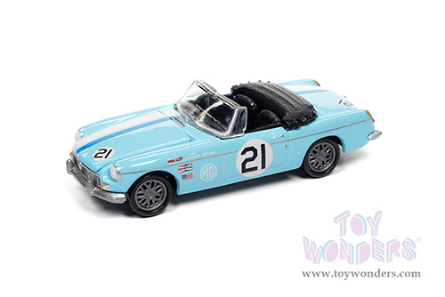 Round 2 Johnny Lightning - Street Freaks 2021 Release 3 Set B | MG MGB - Import Heat (1963, 1/64 scale diecast model car, Sky Blue) JLSP179/24B