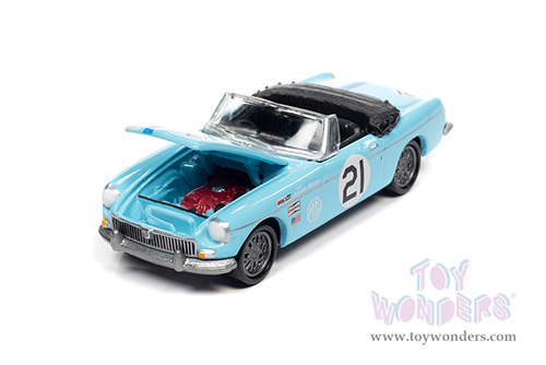 Round 2 Johnny Lightning - Street Freaks 2021 Release 3 Set B | MG MGB - Import Heat (1963, 1/64 scale diecast model car, Sky Blue) JLSP179/24B