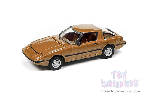 Round 2 Johnny Lightning - Classic Gold 2021 Release 4 Set B | Mazda RX-7 (1981, 1/64 scale diecast model car, Maya Gold Metallic) JLSP191/24B