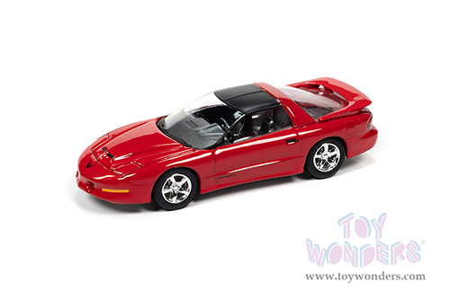 Round 2 Johnny Lightning - Muscle Cars U.S.A. 2021 Release 4 Set A | Pontiac&reg; Firebird&reg; Trans Am WS6 - OK Used Cars (1997, 1/64 scale diecast model car, Bright Red) JLSP194/24A